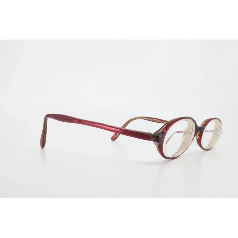 DK Eyes Handmade Japan 9360 Burgundy Red Oval Eyeglass Frames 48-19-140